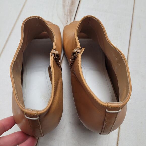 Maison Martin Margiela honey tan leather ankle boots booties peep toe - Picture 7 of 12
